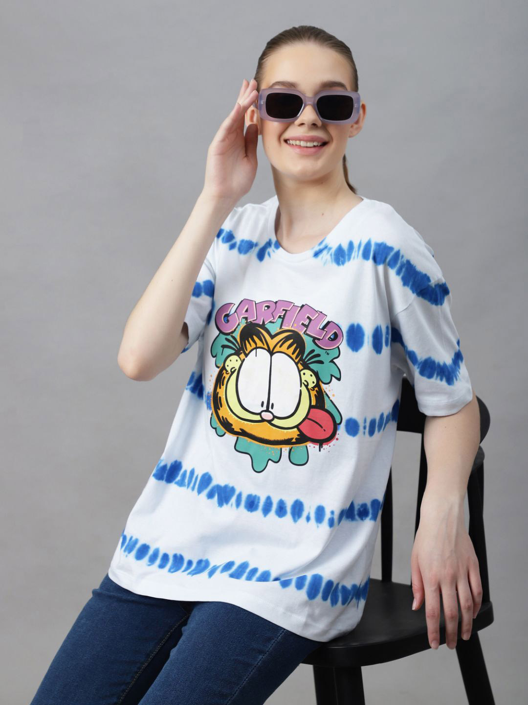 

Free Authority Garfield Printed Pure Cotton Oversized T-shirt, White