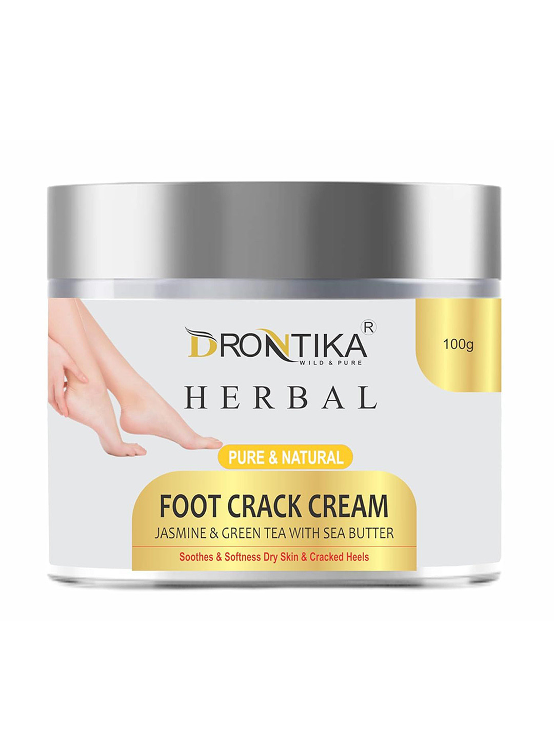 

DRONTIKA Pure & Natural Foot Crack Cream With Shea Butter - 100 g, White