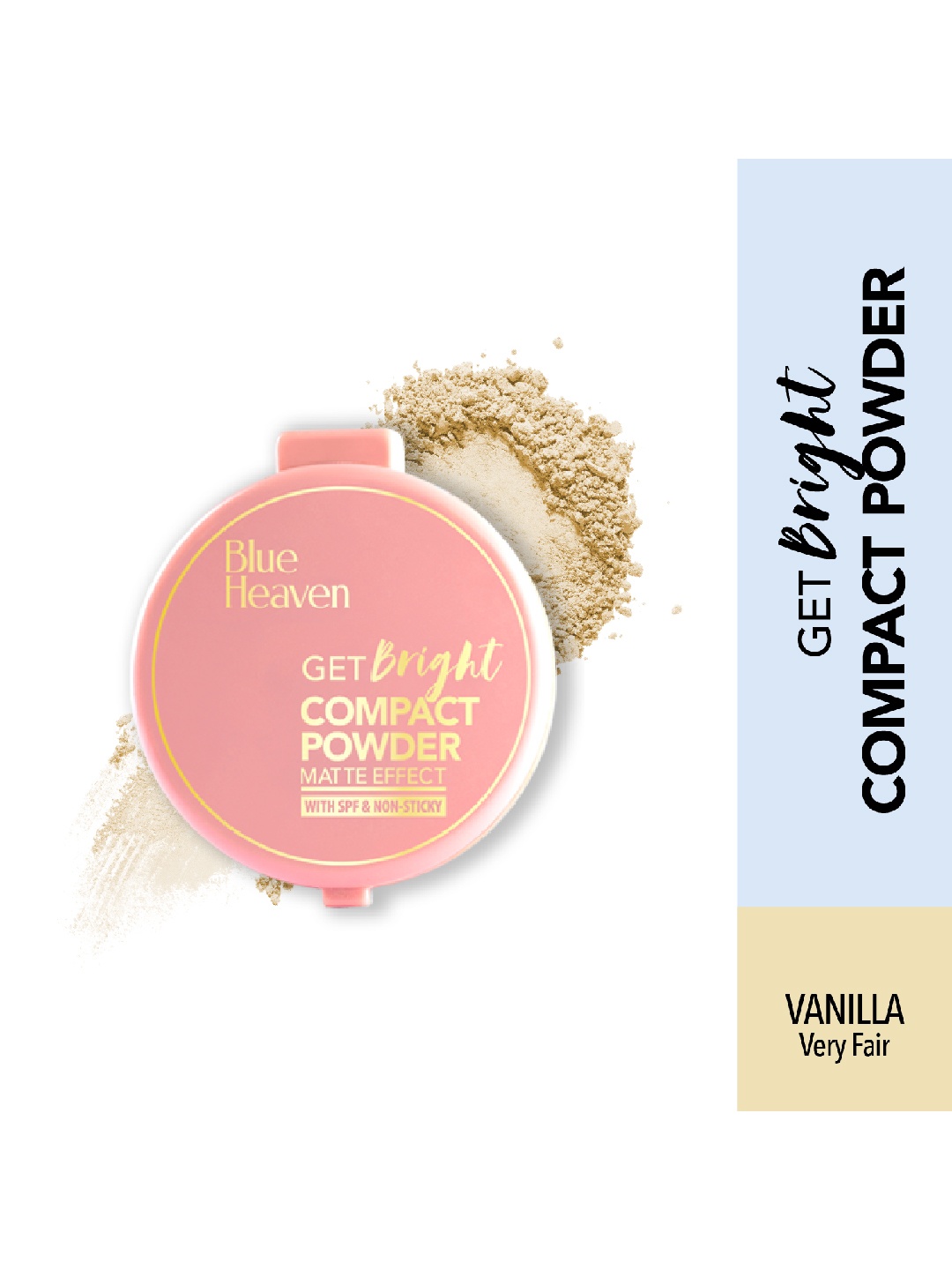 

Blue Heaven Get Bright Matte Compact Powder With SPF 16g - Vanilla, Beige