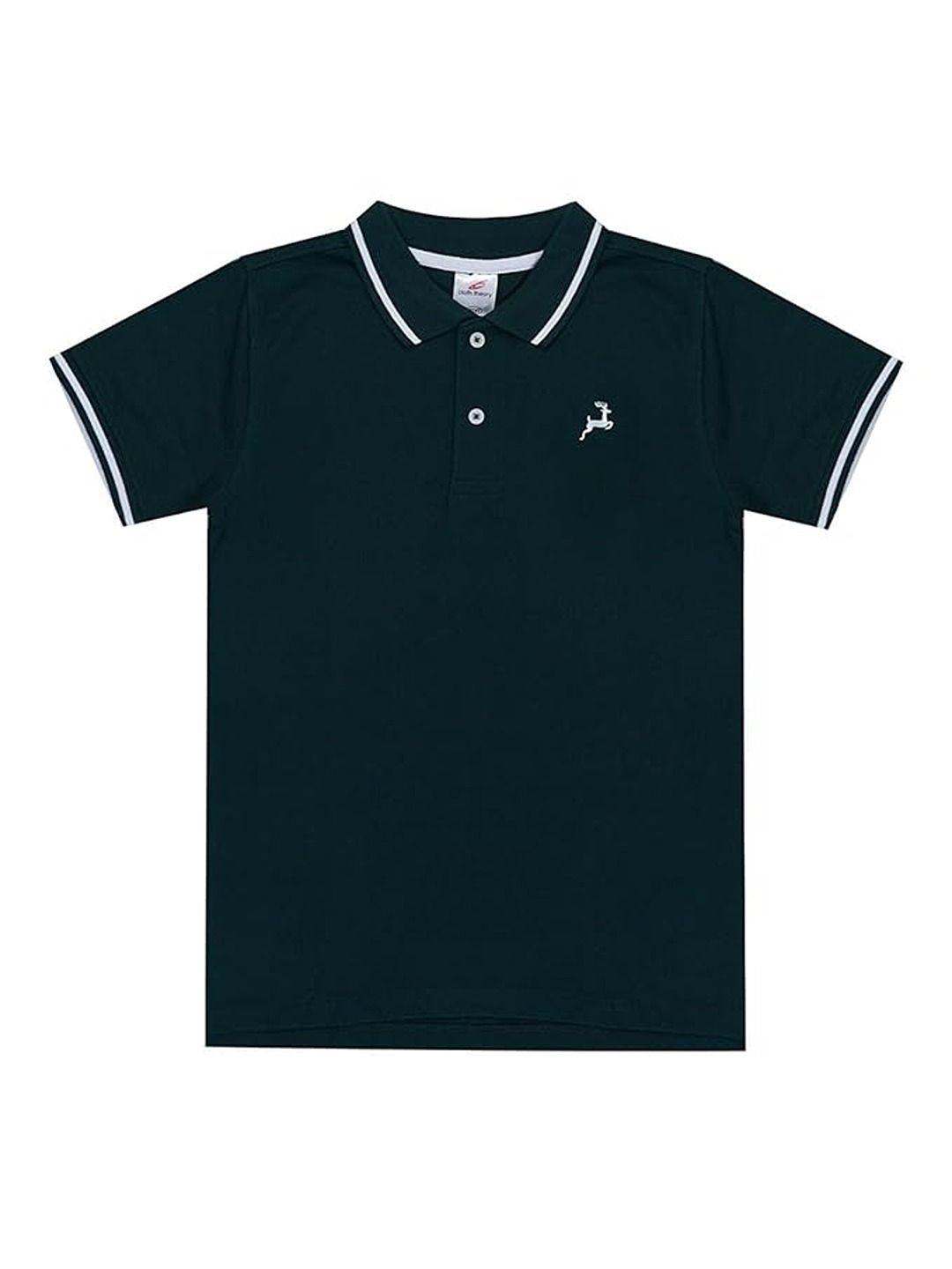 

BAESD Boys Polo Collar Applique T-shirt, Green