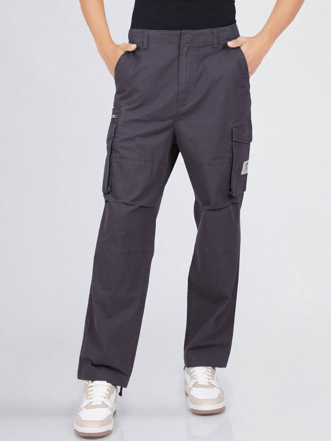 

Lee Men Loose Fit Cotton Cargo Trouser, Grey