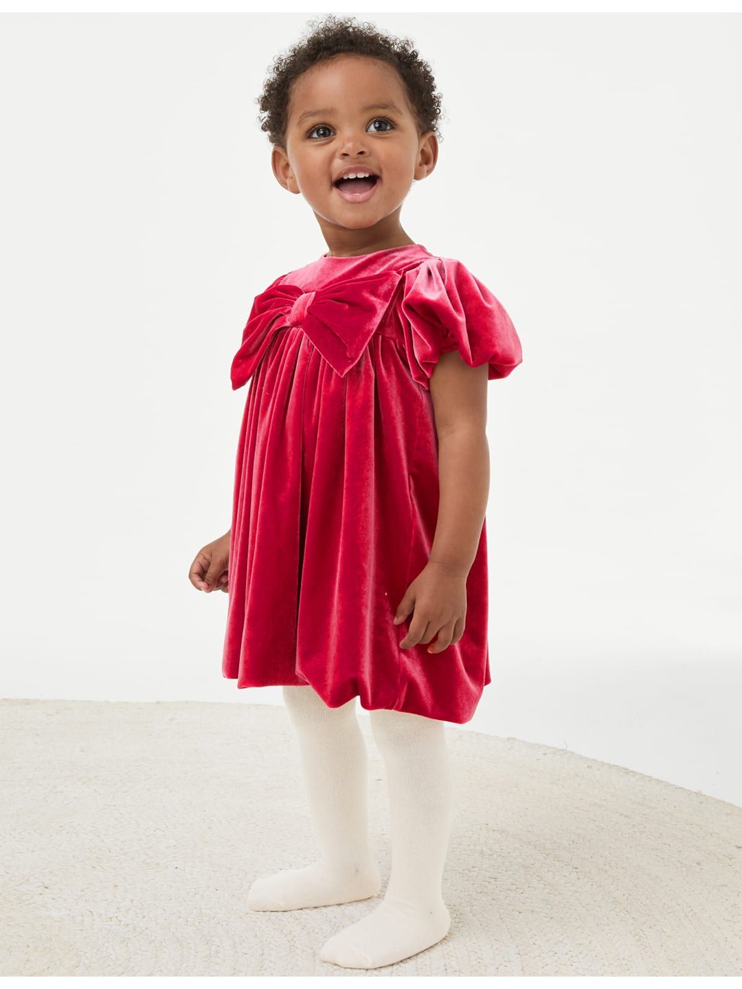

Marks & Spencer Girls Bow Detail Top With Leggings, Red