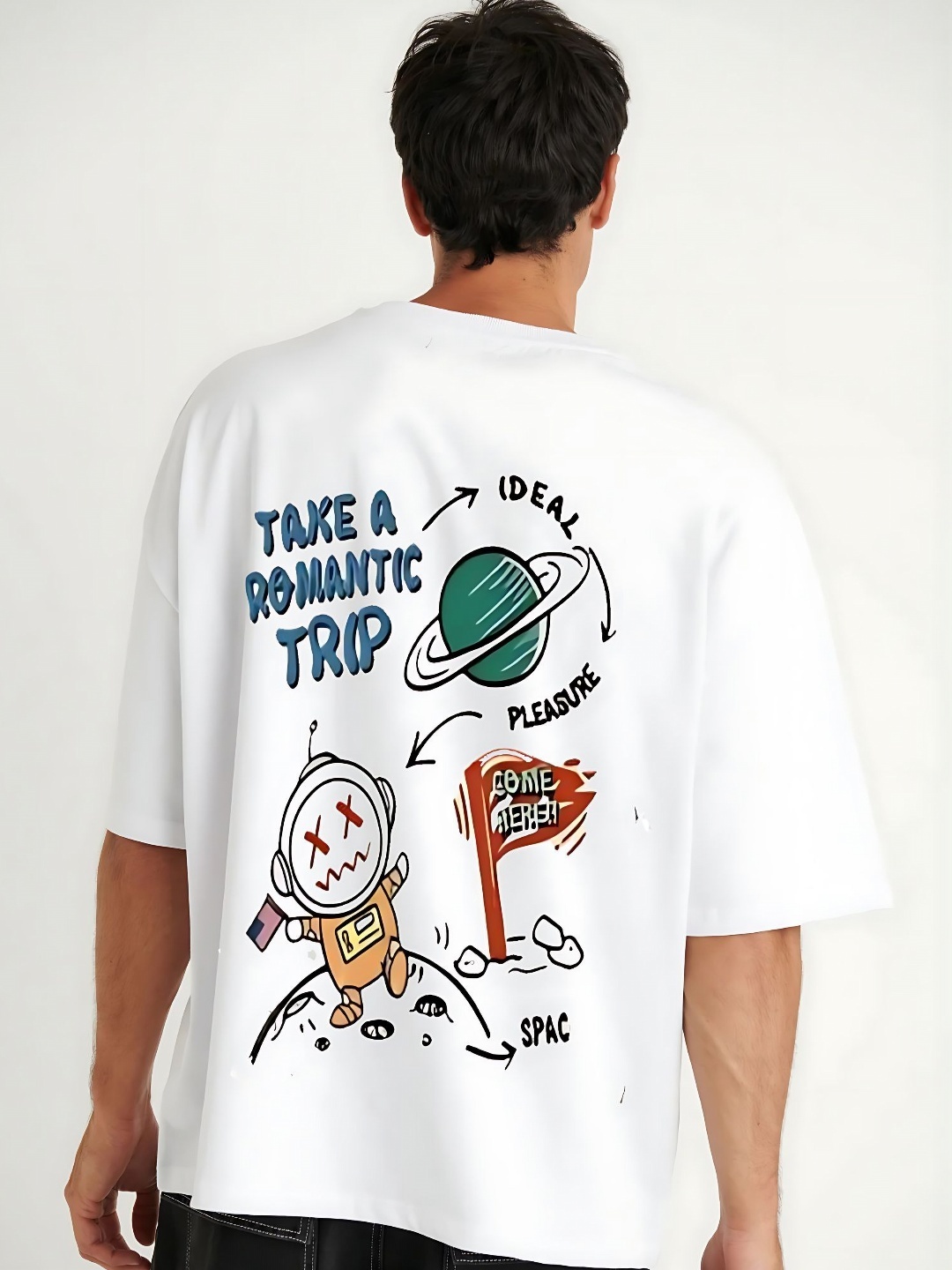 

Crazybee Tshirt Men Printed T-shirt, White