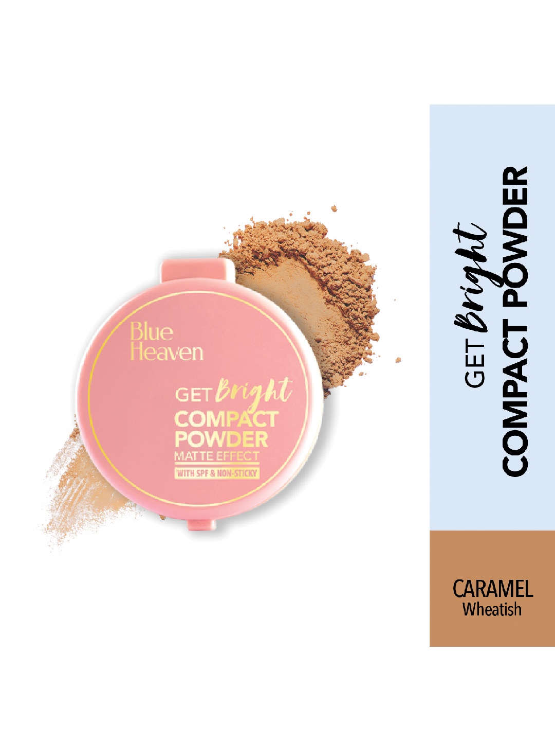 

Blue Heaven Get Bright Matte Compact Powder With SPF 16g - Honey, Brown