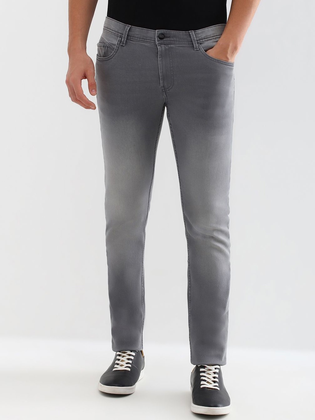 

Allen Solly Men Mid-Rise Slim Fit Light Fade Jeans, Grey