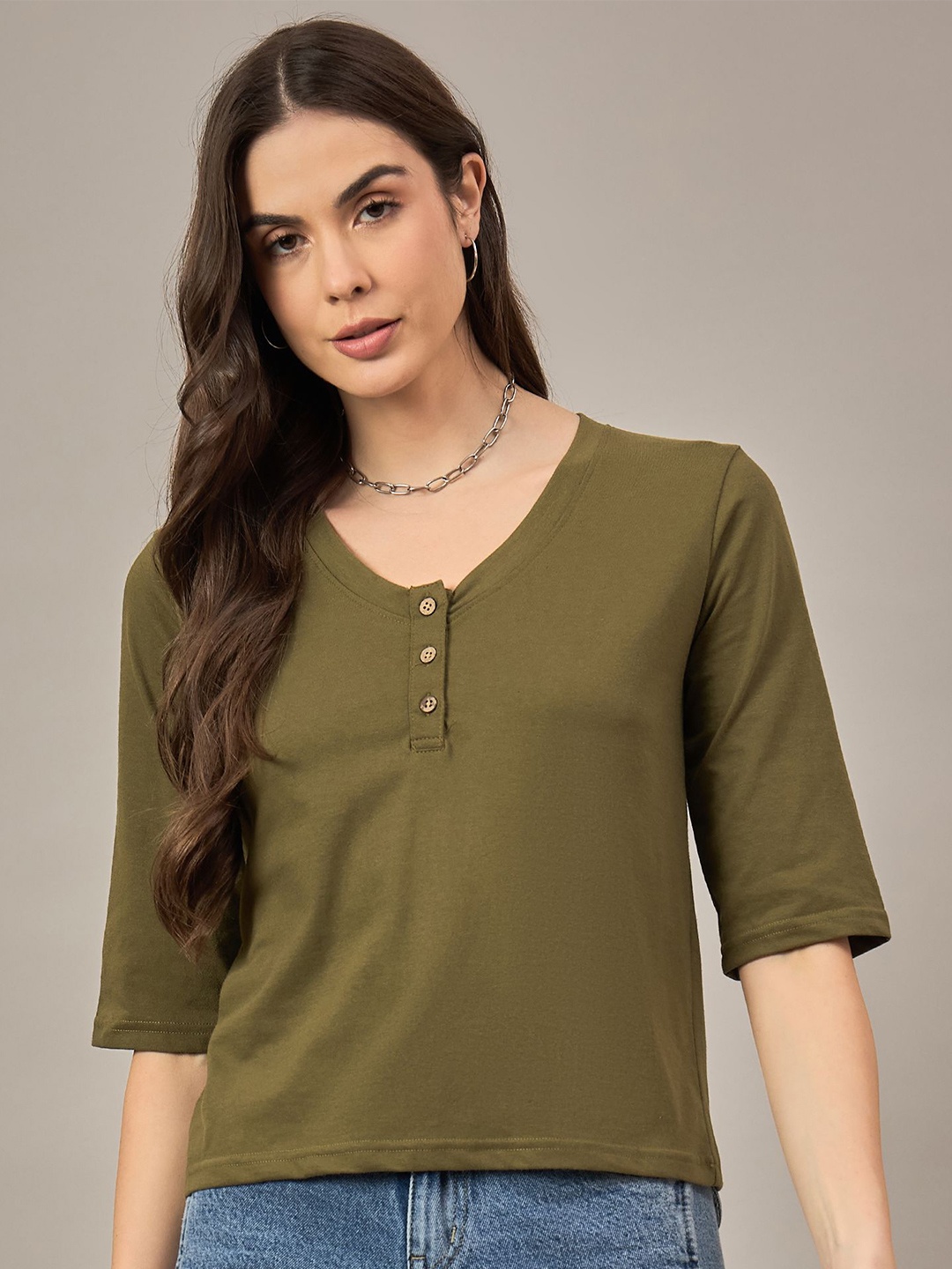 

The Roadster Lifestyle Co. Cotton T-Shirt, Olive
