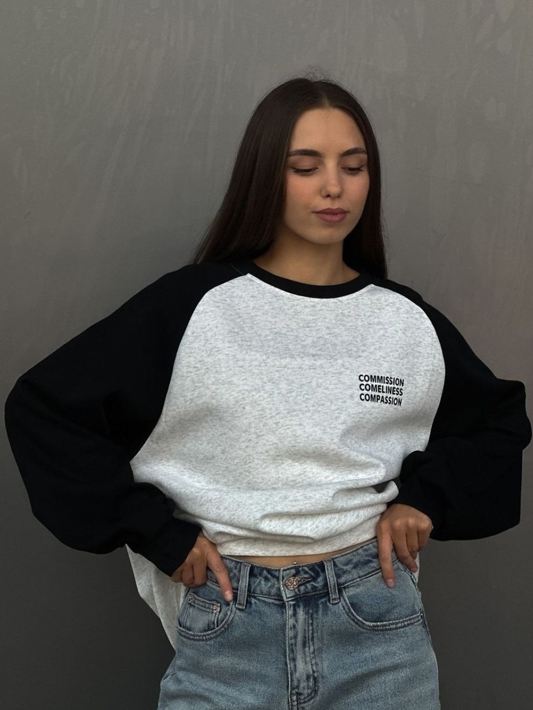 

HERE&NOW Women Typography Printed Sweatshirt, White