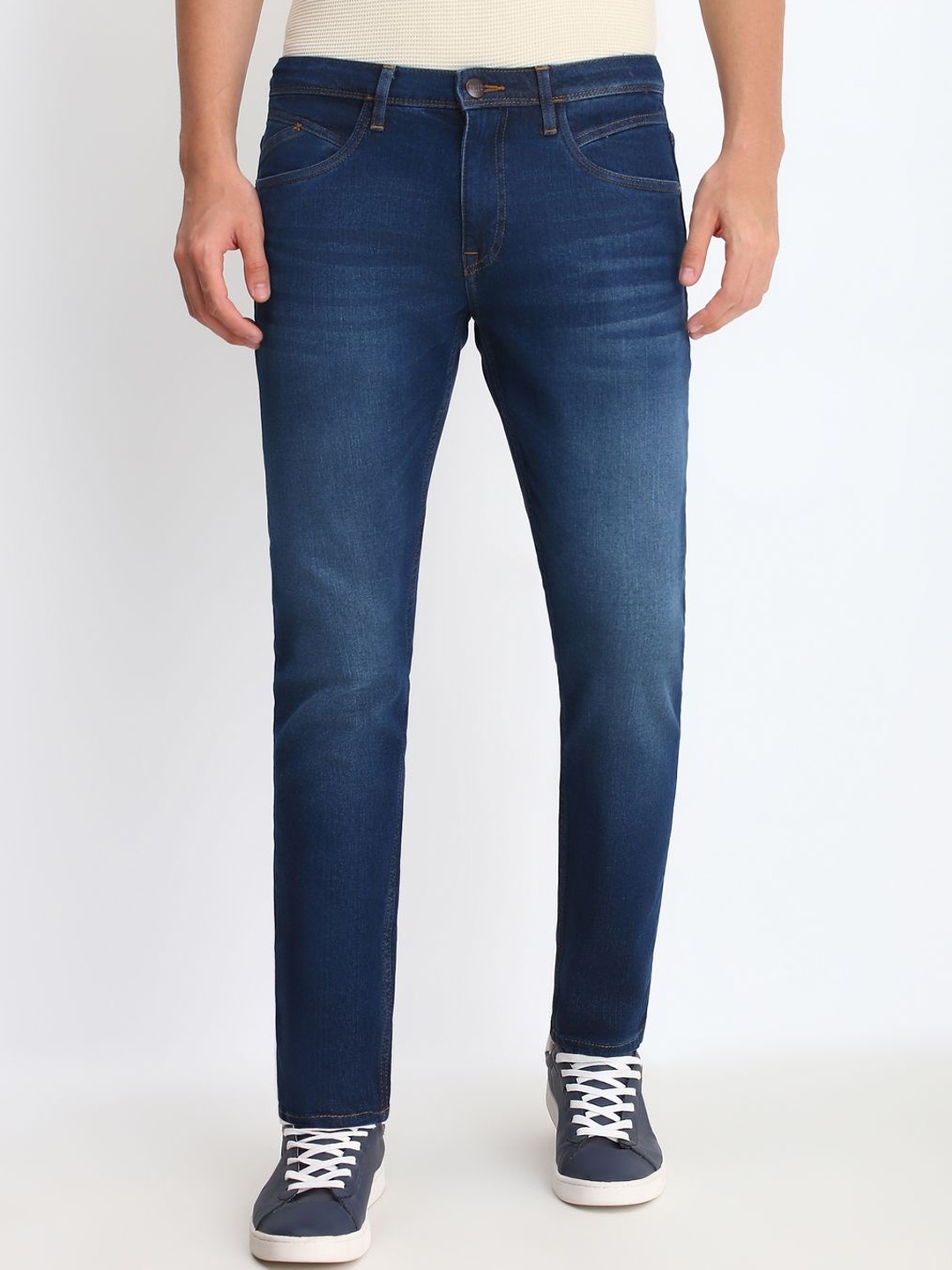 

Allen Solly Men Mid-Rise Slim Fit Light Fade Jeans, Blue
