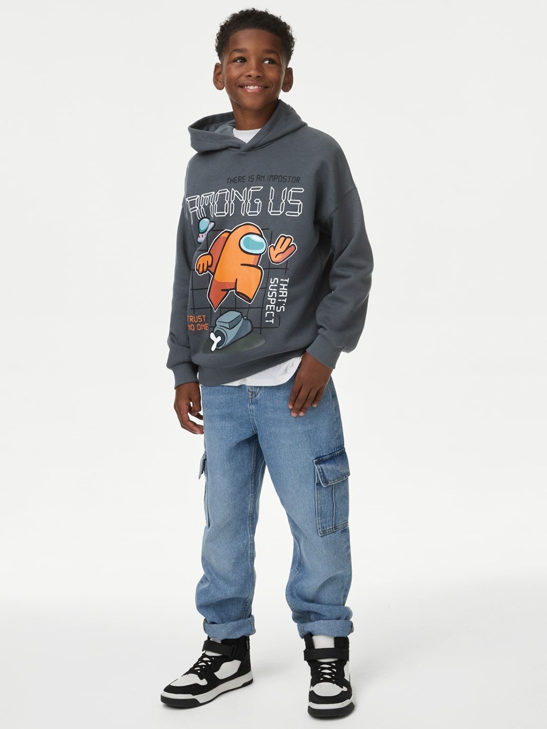 

Marks & Spencer Boys Printed Sweatshirt, Grey