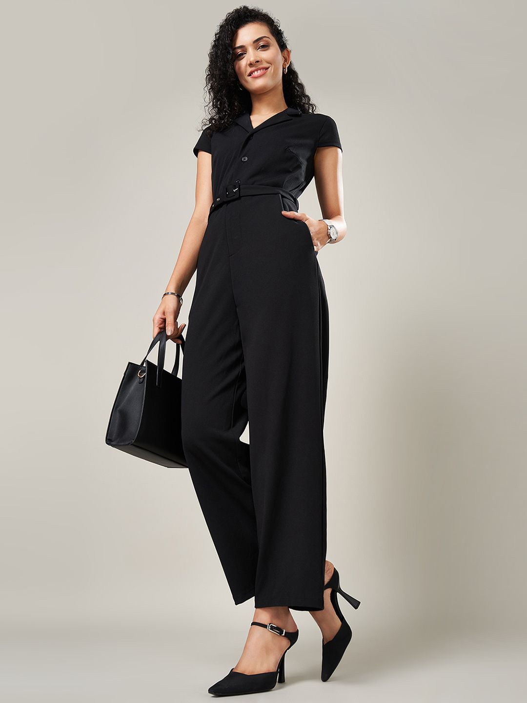 

Annabelle by Pantaloons Women Jumpsuit, Black