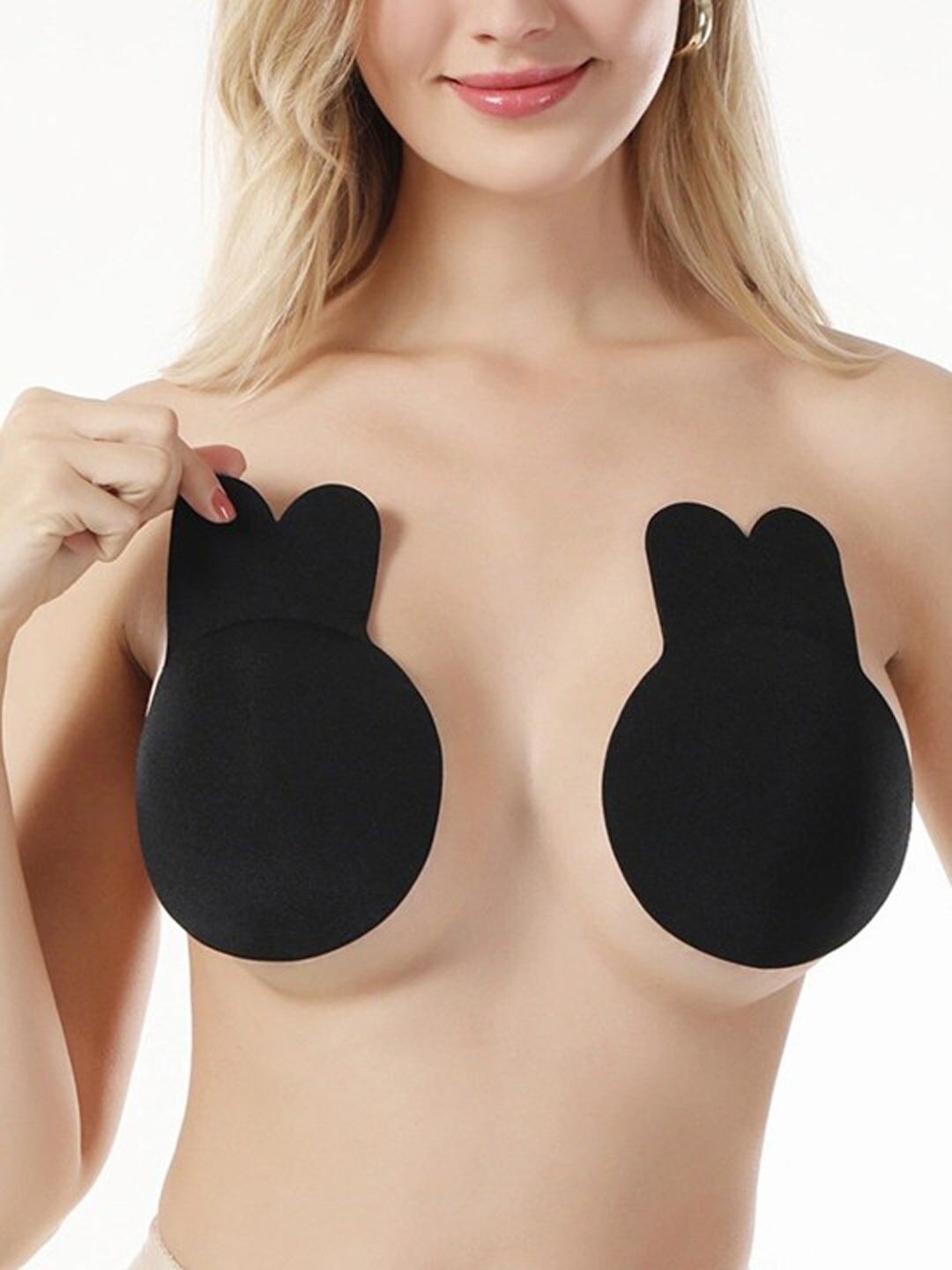 

Xivir Women Reusable Stick-On Lingerie accessories, Black