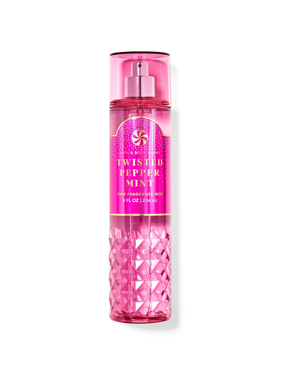 

Bath & Body Works Twisted Peppermint Long Lasting Fine Fragrance Mist - 236ml, Pink