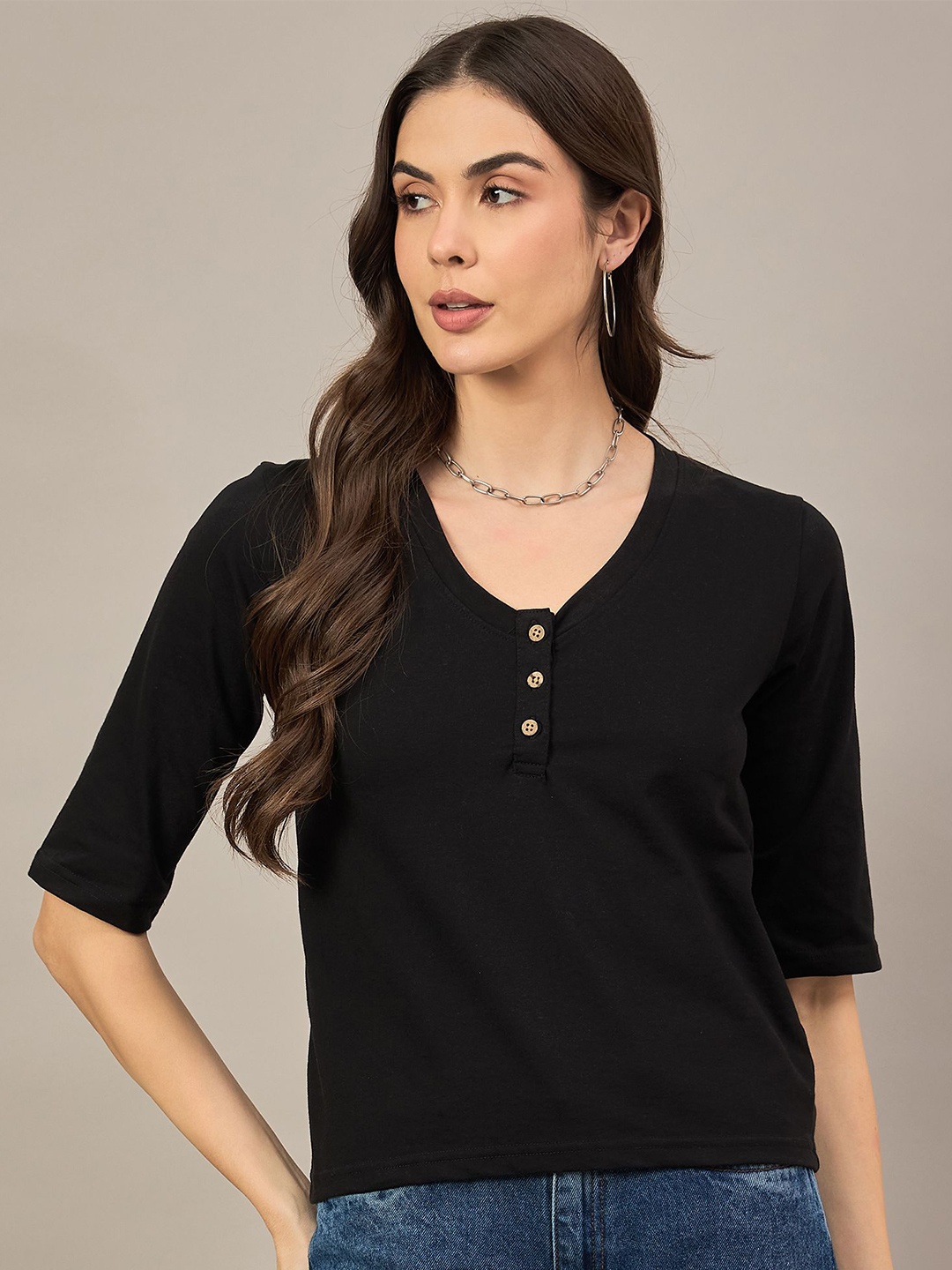 

The Roadster Lifestyle Co. Cotton T-Shirt, Black
