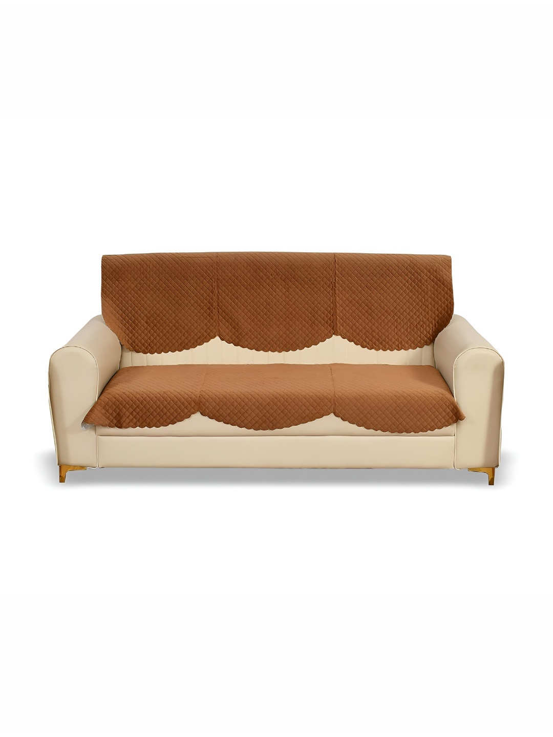 

Bajo's Brown 3 Seater Velvet Sofa Cover