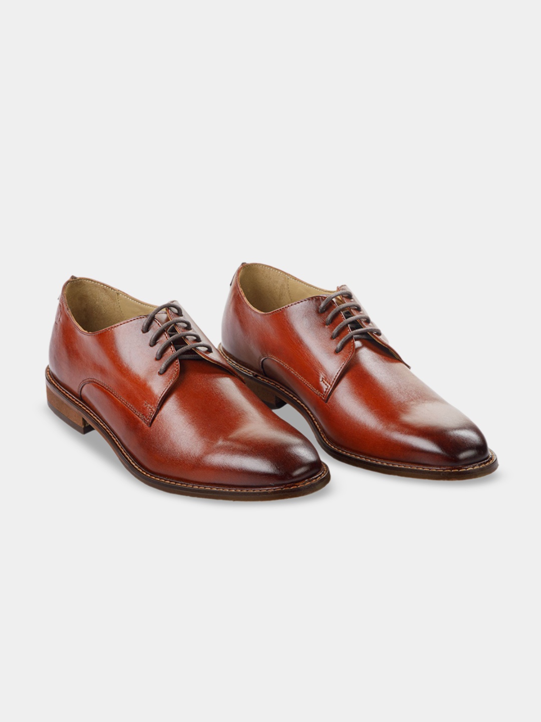 

LA MARCA Men Leather Formal Derbys, Tan