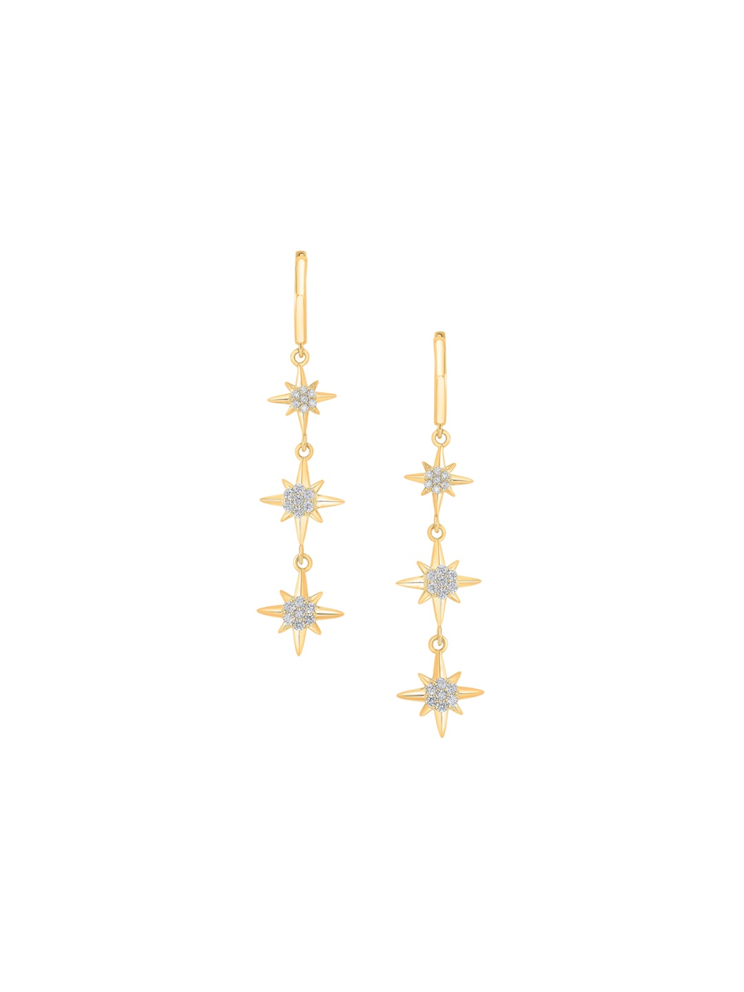 

Nipura 925 Sterling Silver Contemporary Drop Earrings, Gold