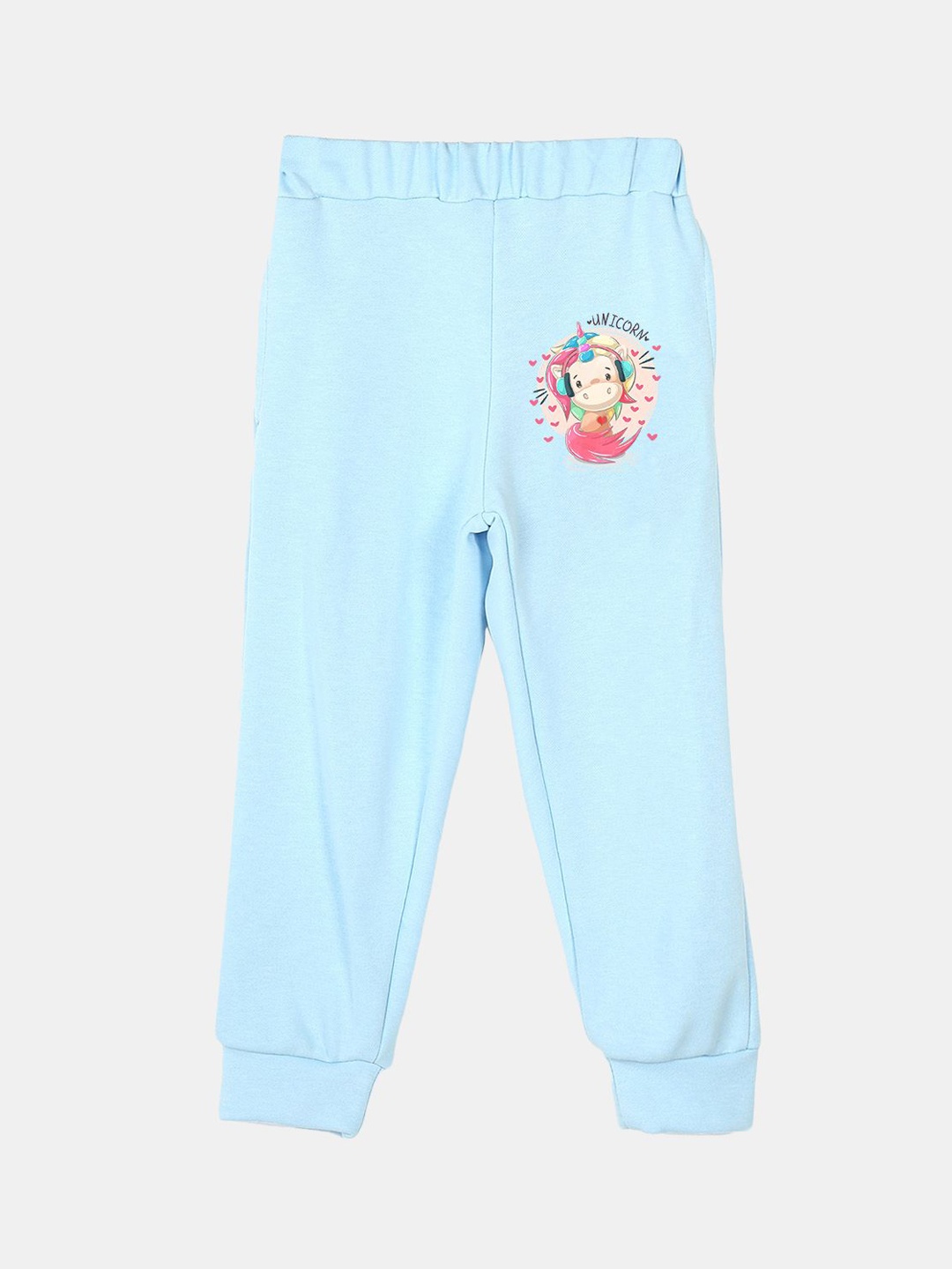 

Wyld Sprog Kids Regular Fit Pure Cotton Joggers, Blue