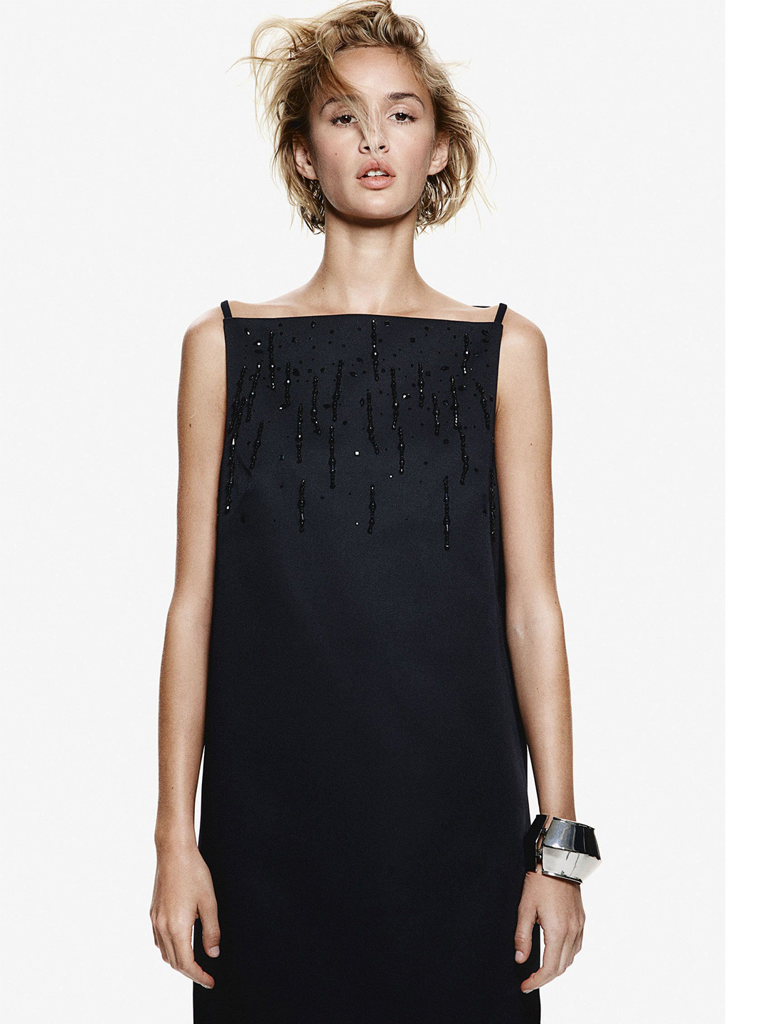 

H&M Embellished Mini Dress, Black