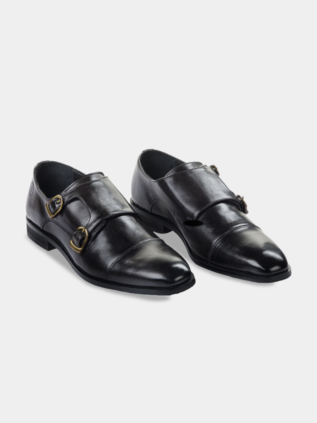 

LA MARCA Men Formal Monk Shoes, Black