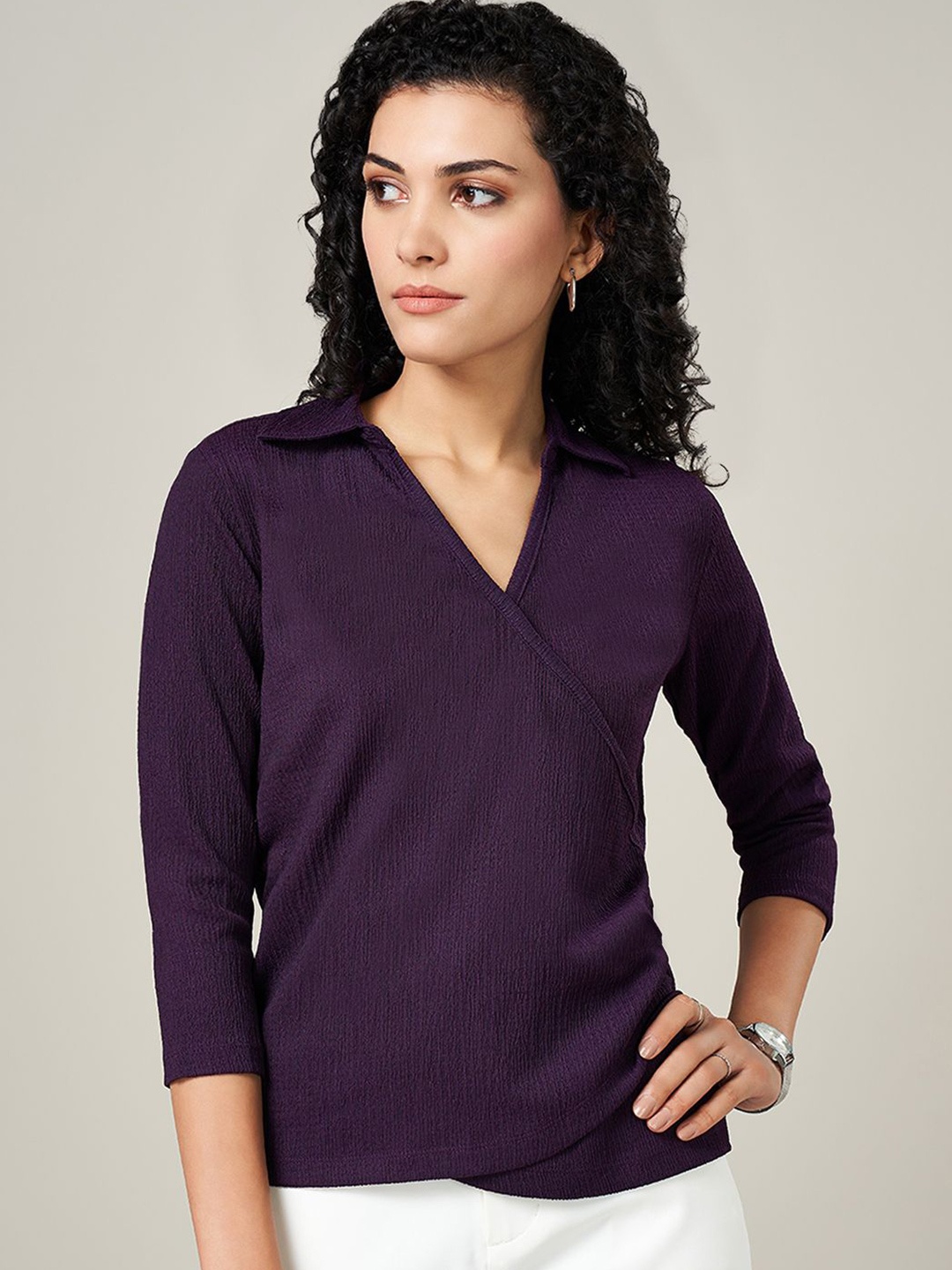

Annabelle by Pantaloons Women Casual Top, Purple