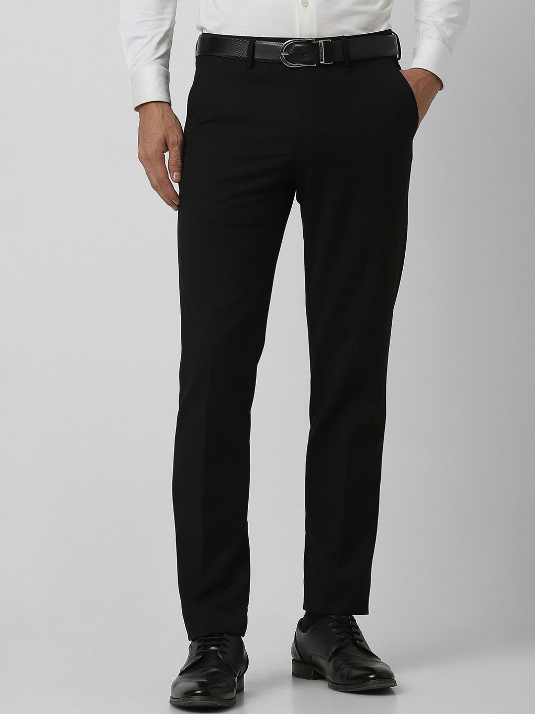 

Van Heusen Men Cotton Slim Fit Trousers, Black