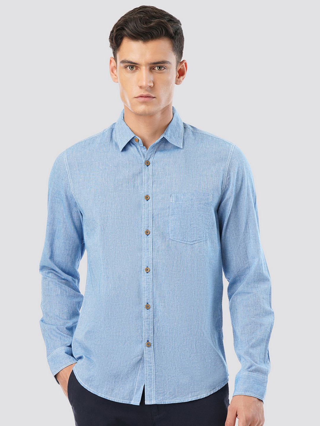 

FYLTR Men Opaque Casual Shirt, Blue