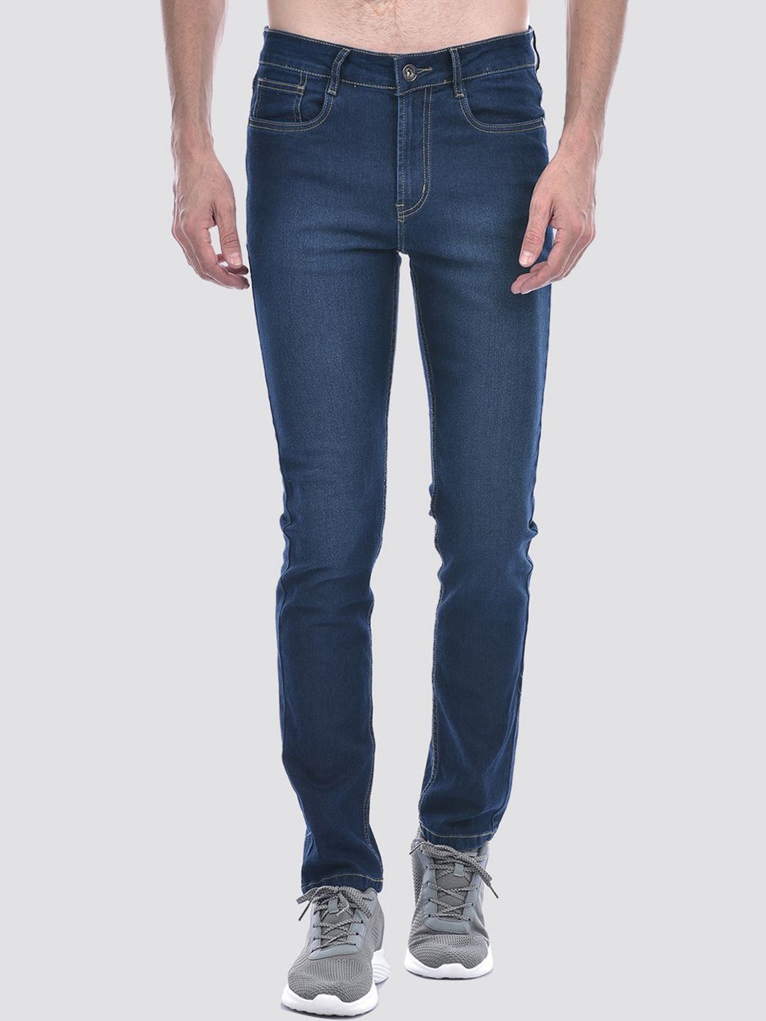

INKD Men Mid-Rise Regular Fit Light Fade Stretchable Jeans, Blue
