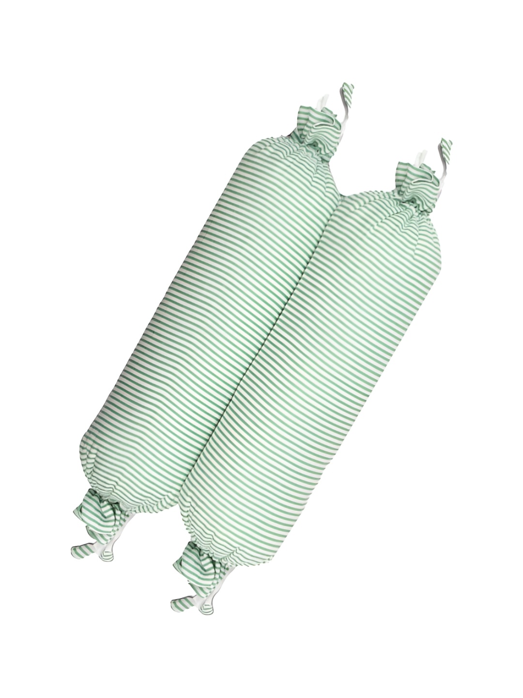 

Masilo Green 2 Pieces Striped Printed Cylindrical Shaped Organic Cotton Bolsters