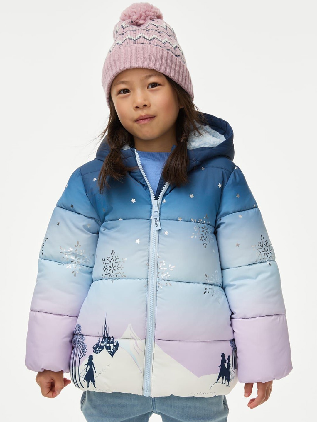 

Marks & Spencer Girls Polyester Crop Puffer Jacket, Multi