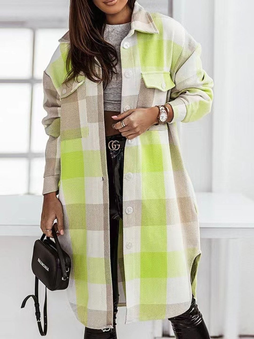 

HERE&NOW Women Original Tartan Checks Opaque Checked Casual Shirt, Green