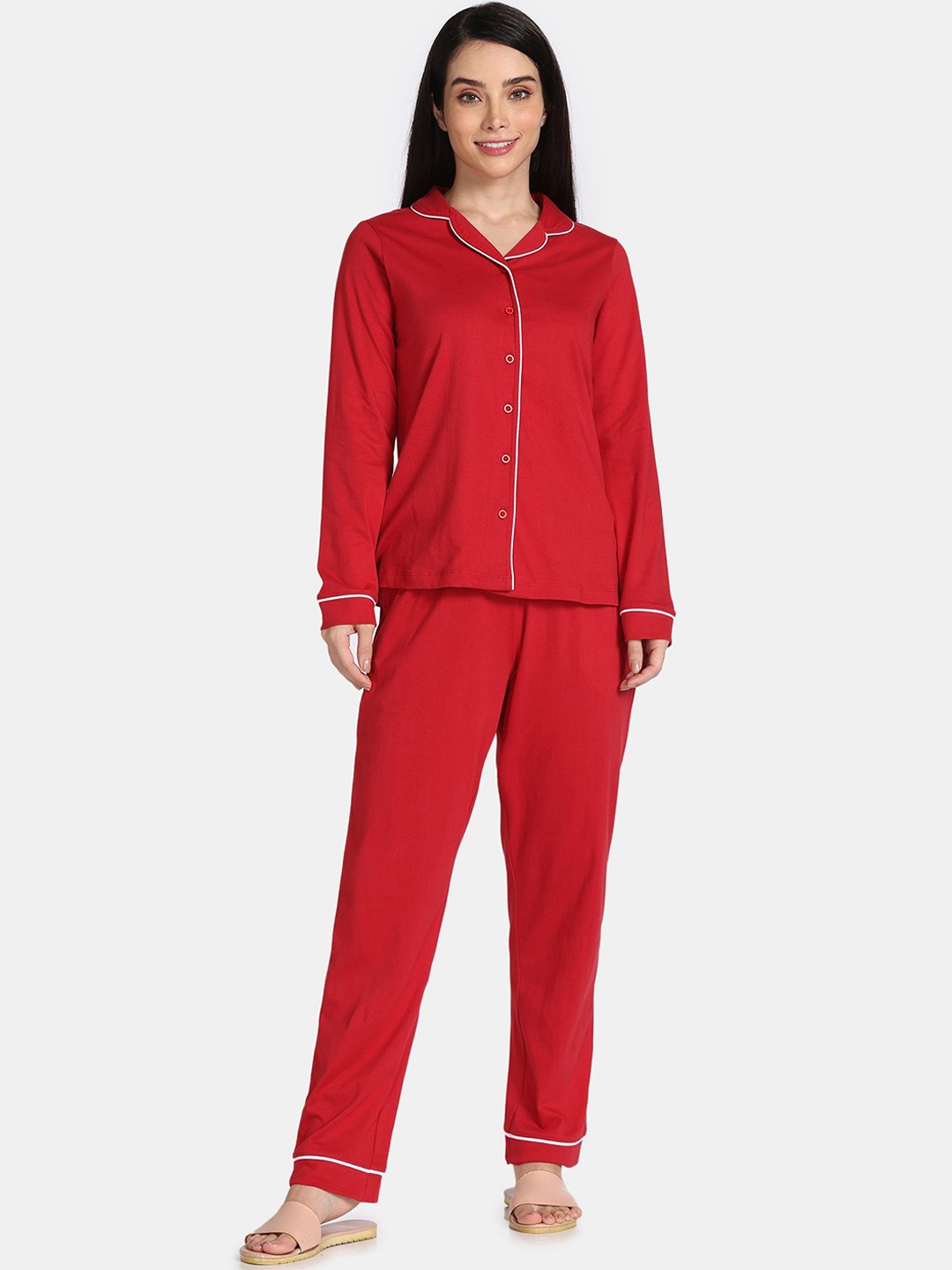 

Zivame Women Night suit, Red