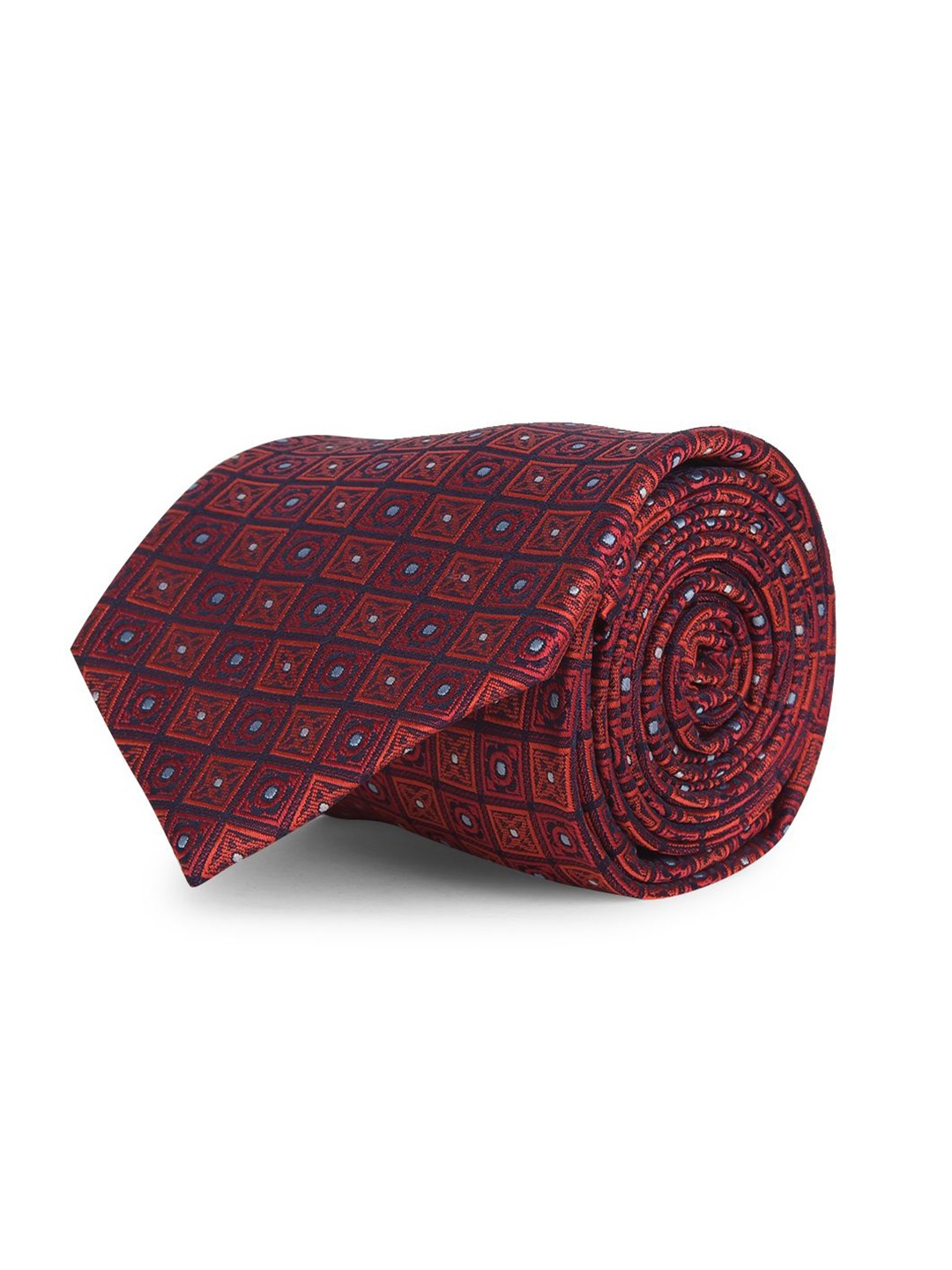 

Cazzano Men Checked Skinny Tie, Maroon