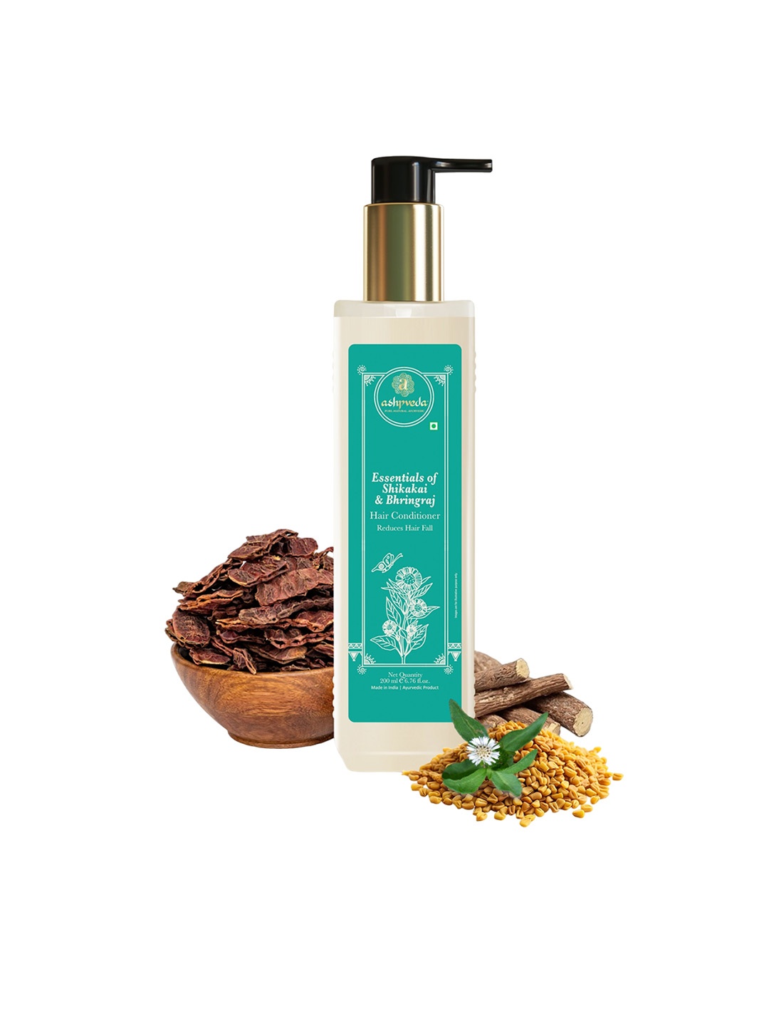 

ASHPVEDA Essentials of Shikakai & Bhringraj Hair Conditioner - 200 ml, Off white