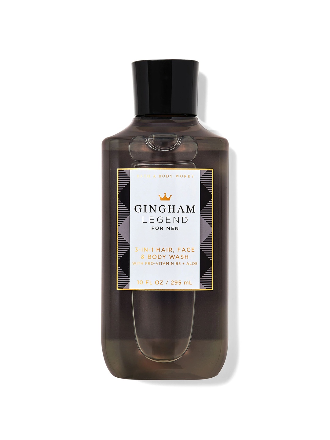 

Bath & Body Works Gingham Legend 3-in-1 Hair-Face & Body Wash with Pro-Vitamin B5 - 295 ml, Grey