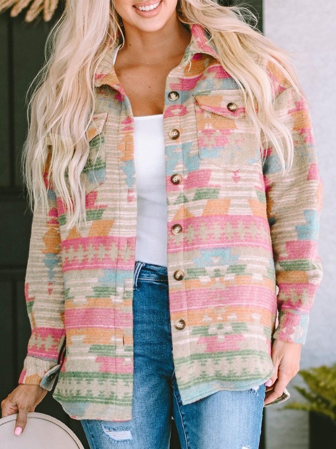 

HERE&NOW Women Original Opaque Printed Party Shirt, Pink