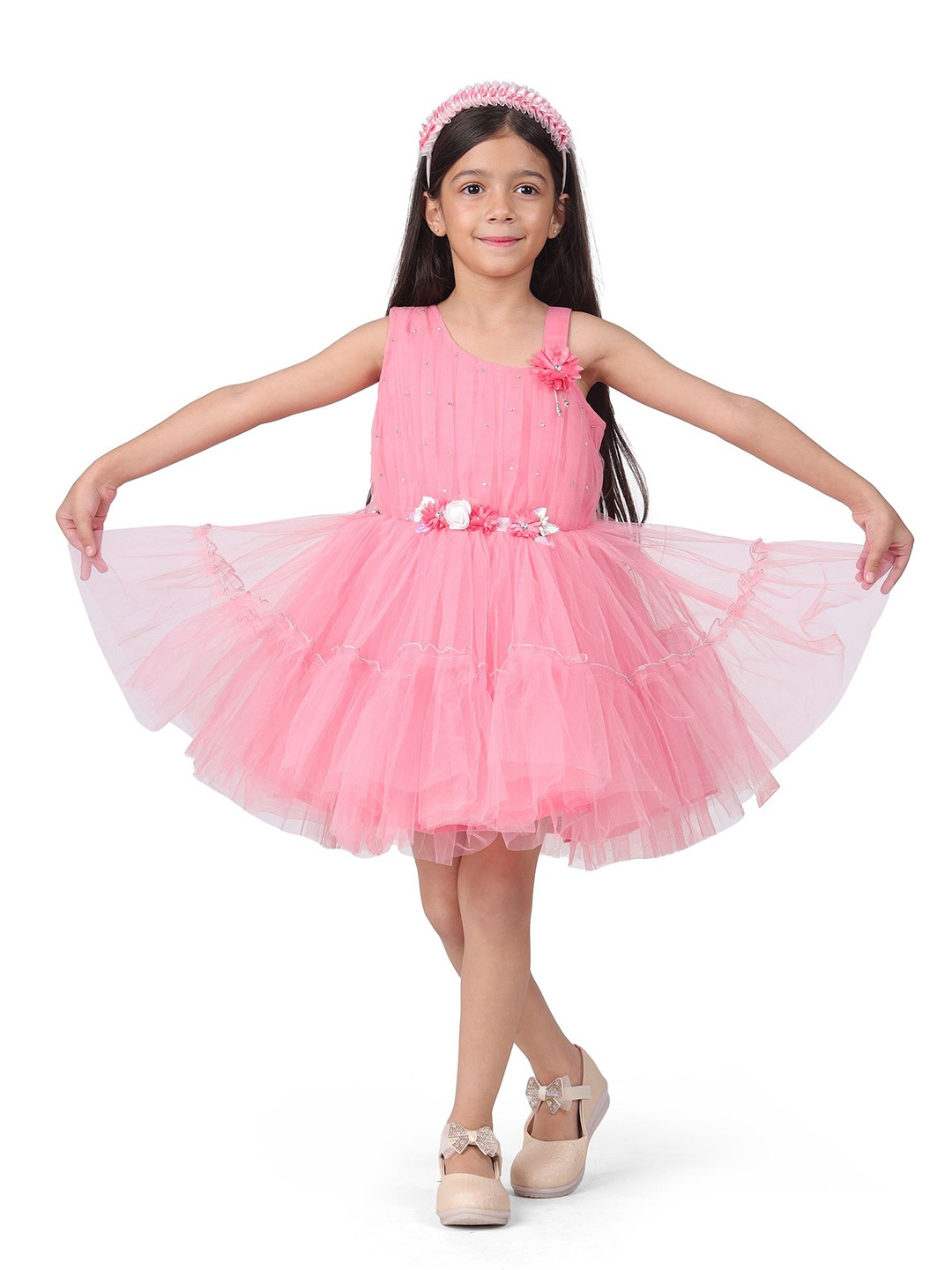 

itsmycostume Girls Fit & Flare Dress, Pink