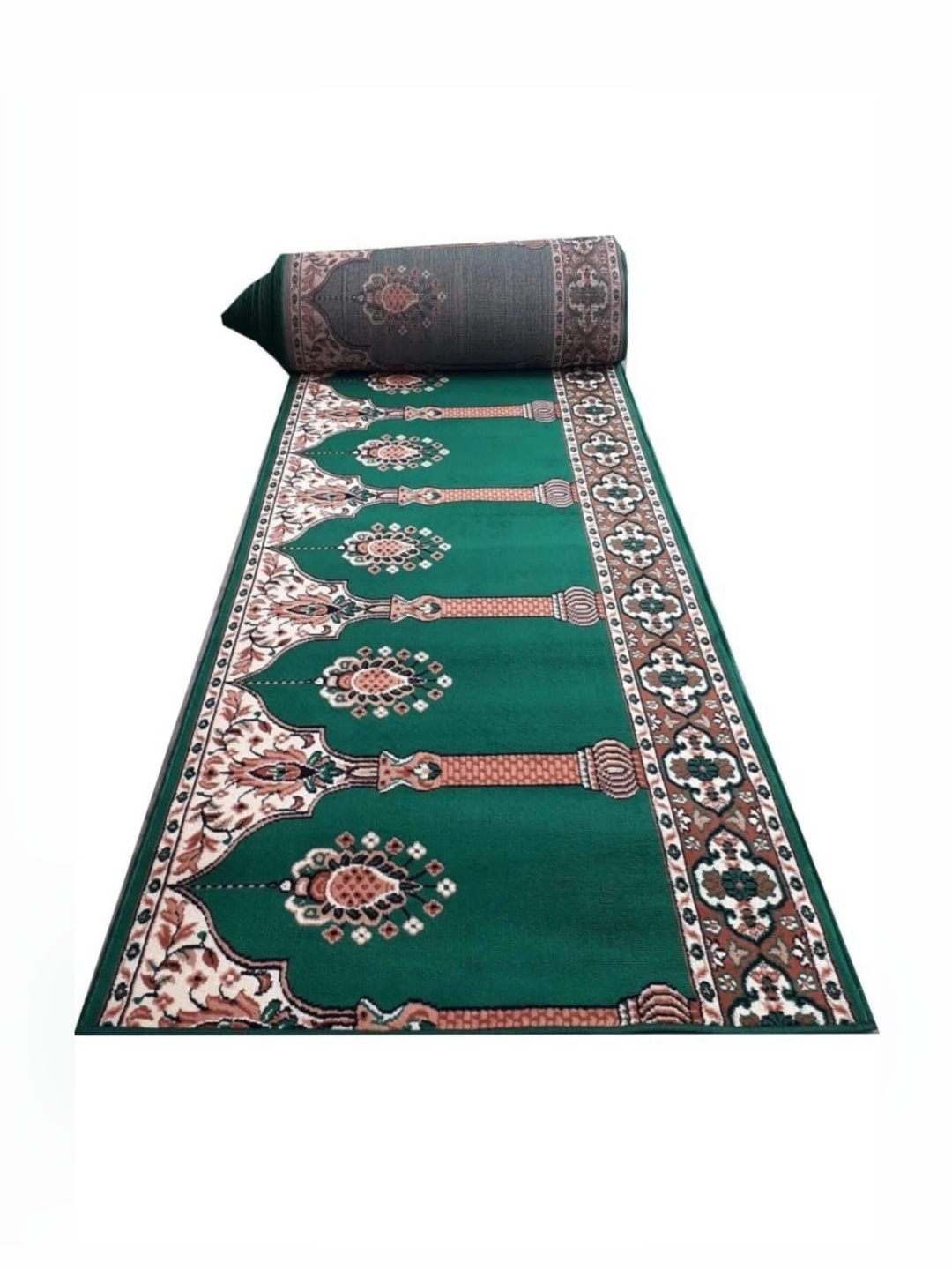 

Samjeeda Handloom carpets Black Geometric Anti-Skid Polyester Carpet