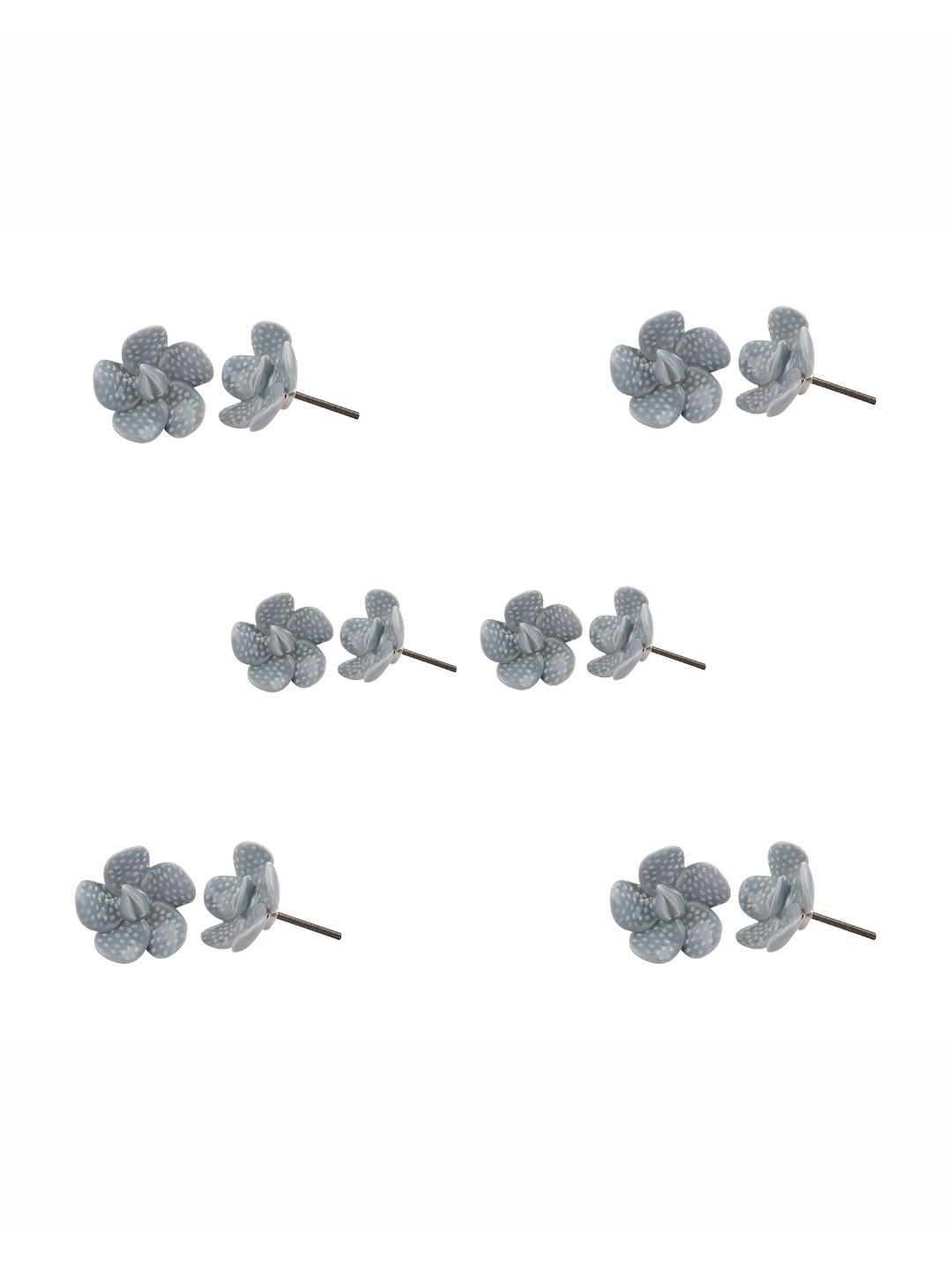

Indianshelf 6-Pcs Grey & White Glossy Ceramic Knobs