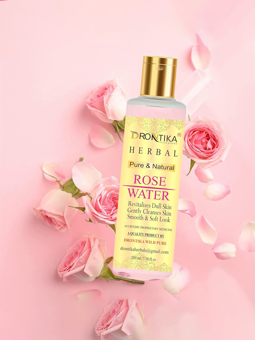 

DRONTIKA Herbal Pure & Natural Rose Water - 200 ml, White