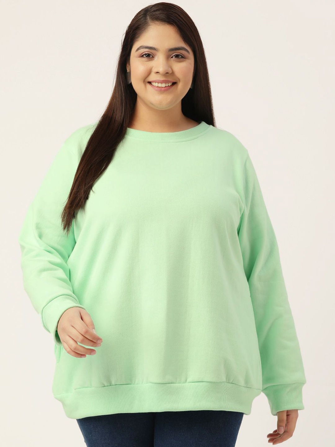 

theRebelinme Women Sweatshirt, Sea green