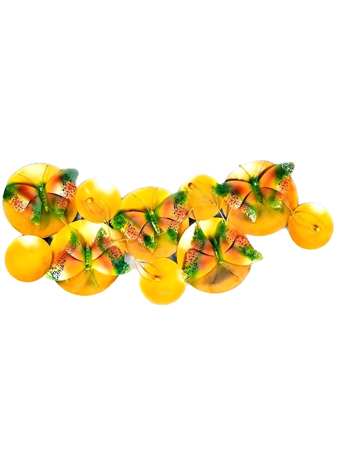 

apka mart Yellow & Green Butterfly Wall Hanging With LED Light