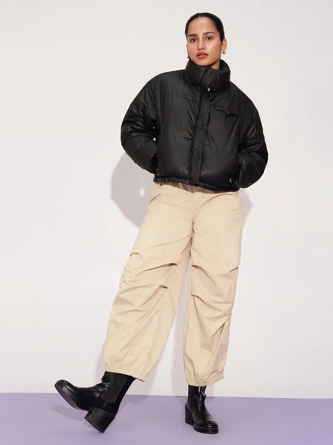 

FREAKINS Women Puffer Jacket, Black