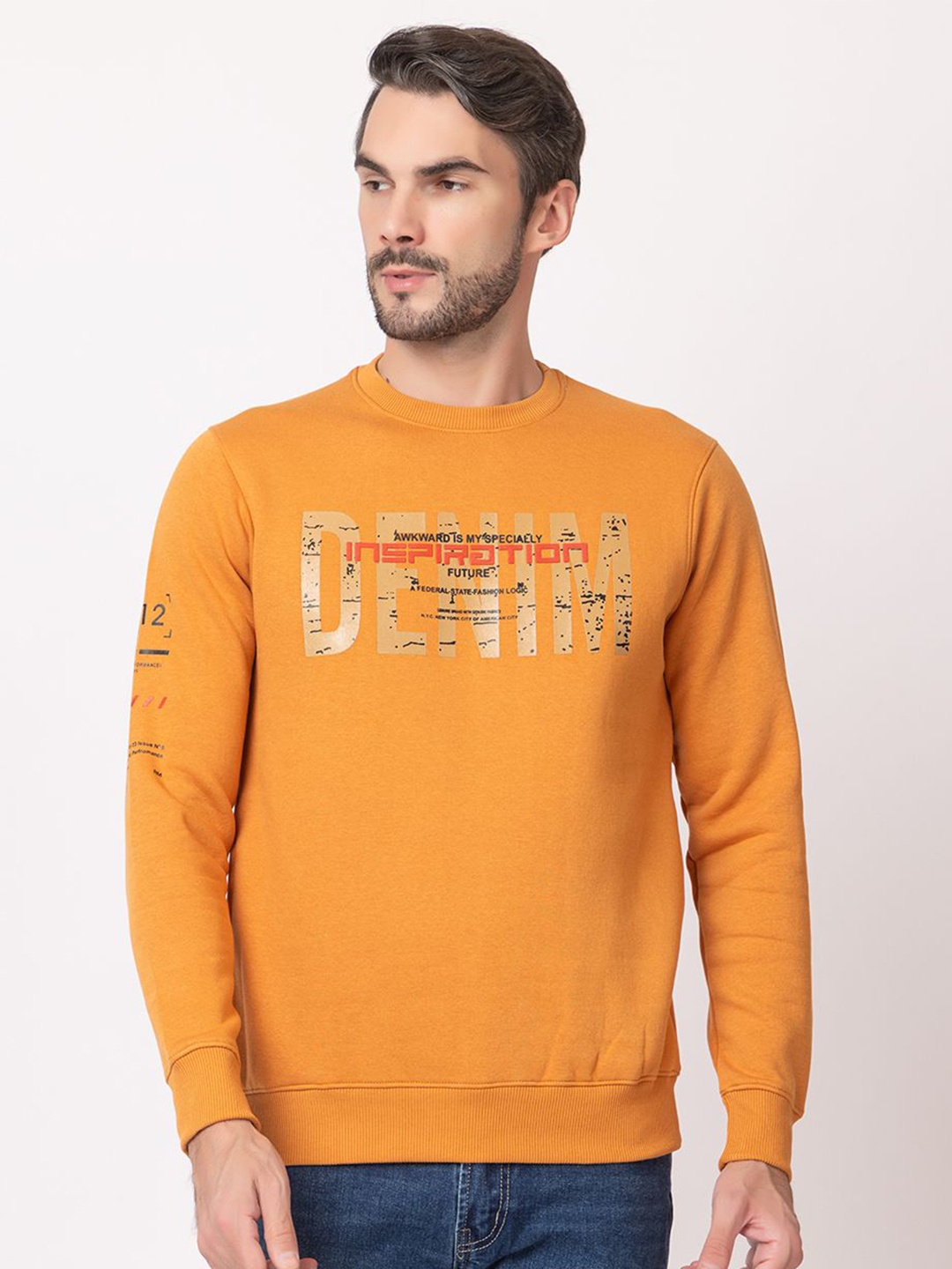 

ARIIX Men Printed Sweatshirt, Rust