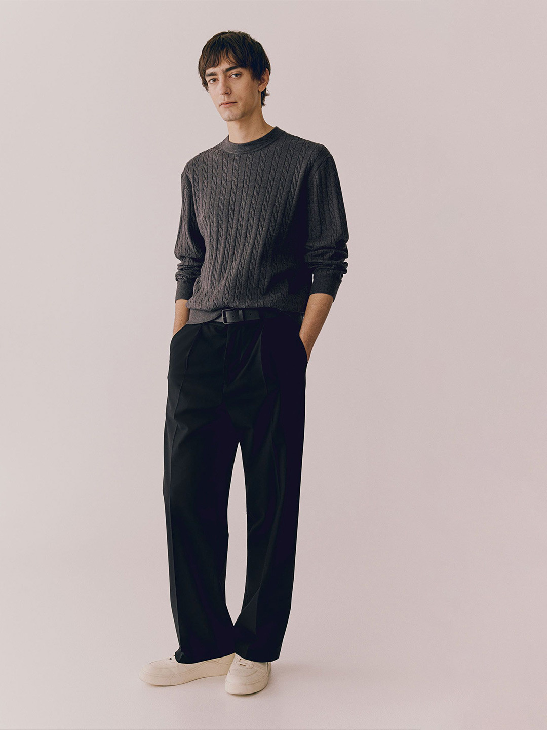 

H&M Cable-Knit Jumper, Grey