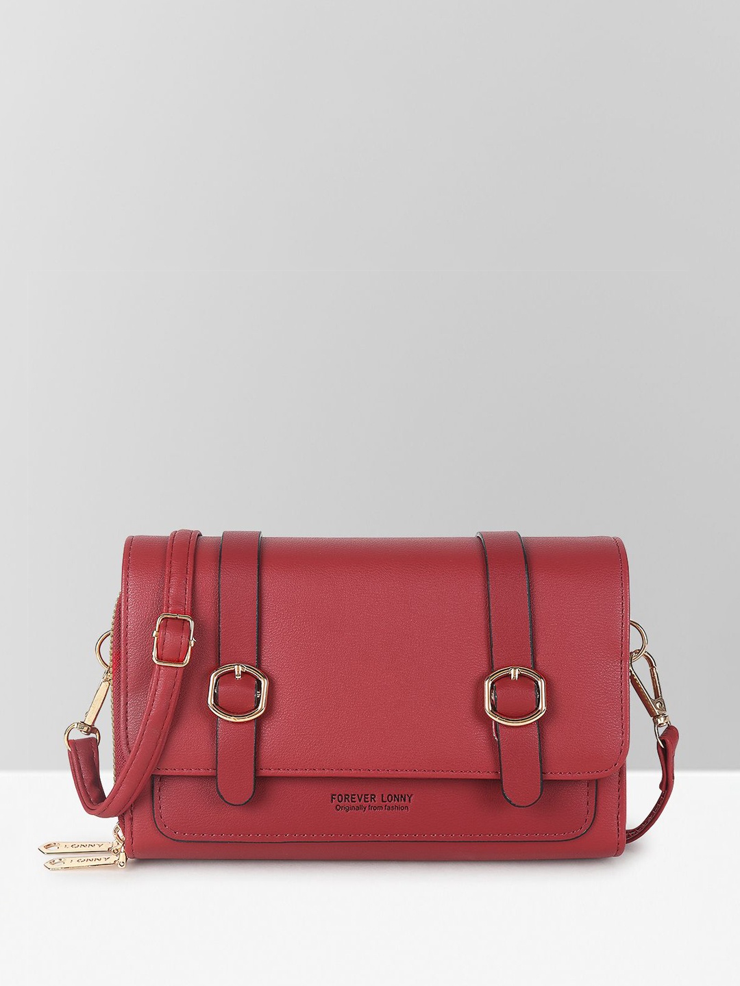 

Filauri PU Structured Sling Bag, Red