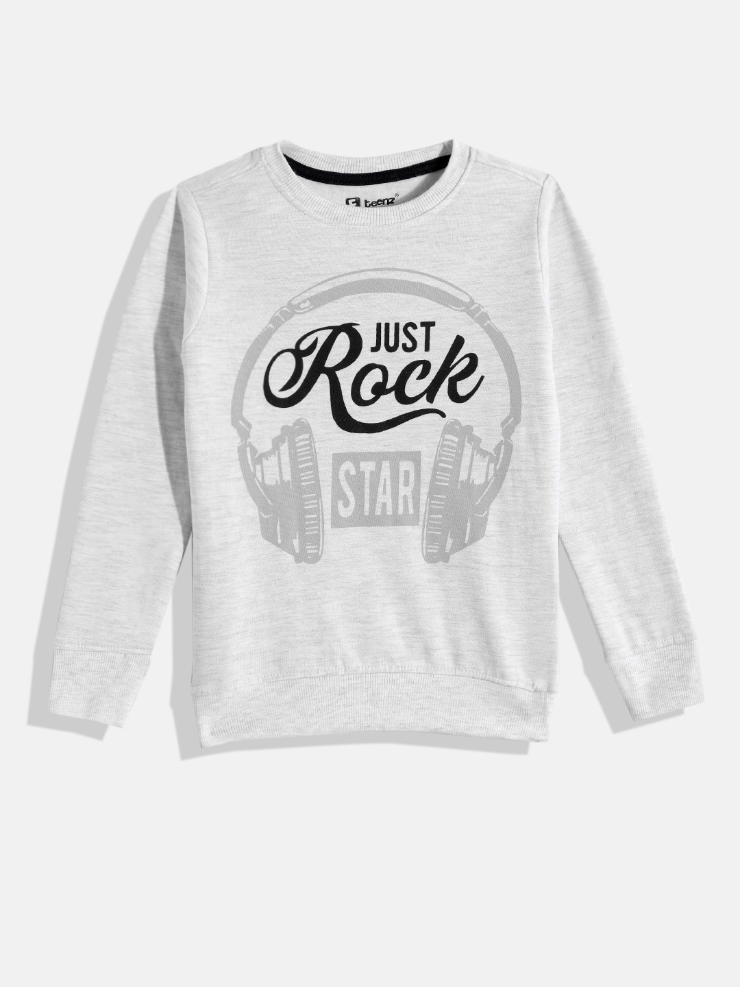 

Eteenz Boys Printed Sweatshirt, Grey melange