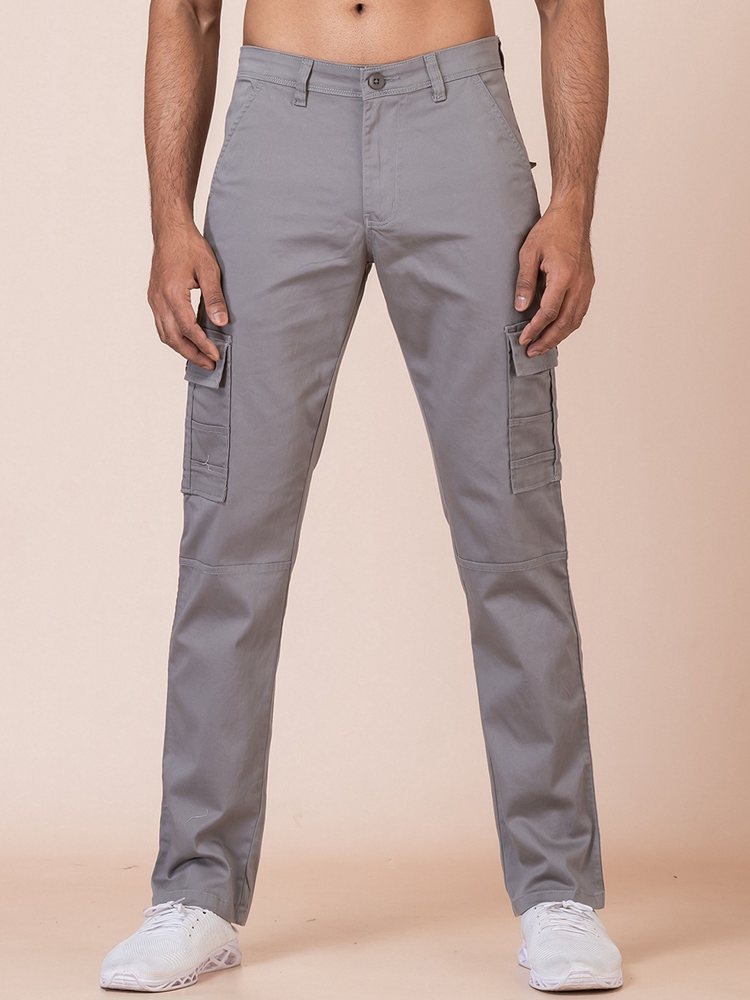 

AFLASH Men Cotton High-Rise Light Fade Regular Fit Jeans, Grey