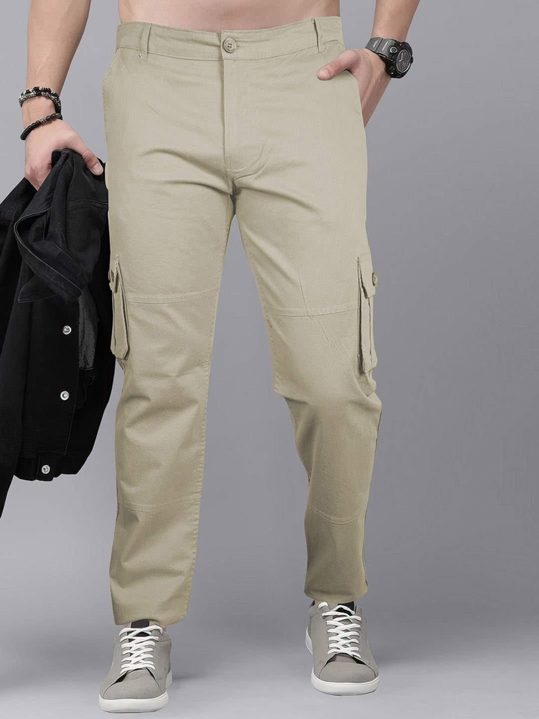 

Jb Just BLACK Men Relaxed Joggers Trousers, Khaki