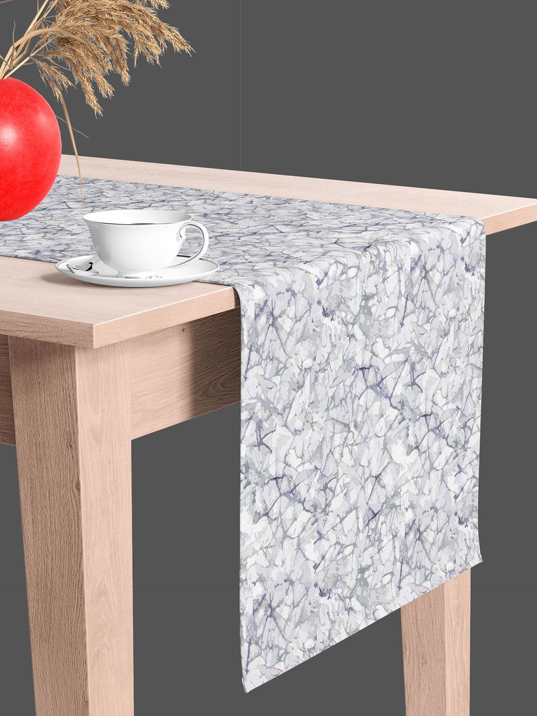 

ArtzFolio Grey Abstract Digital Printed Table Runner