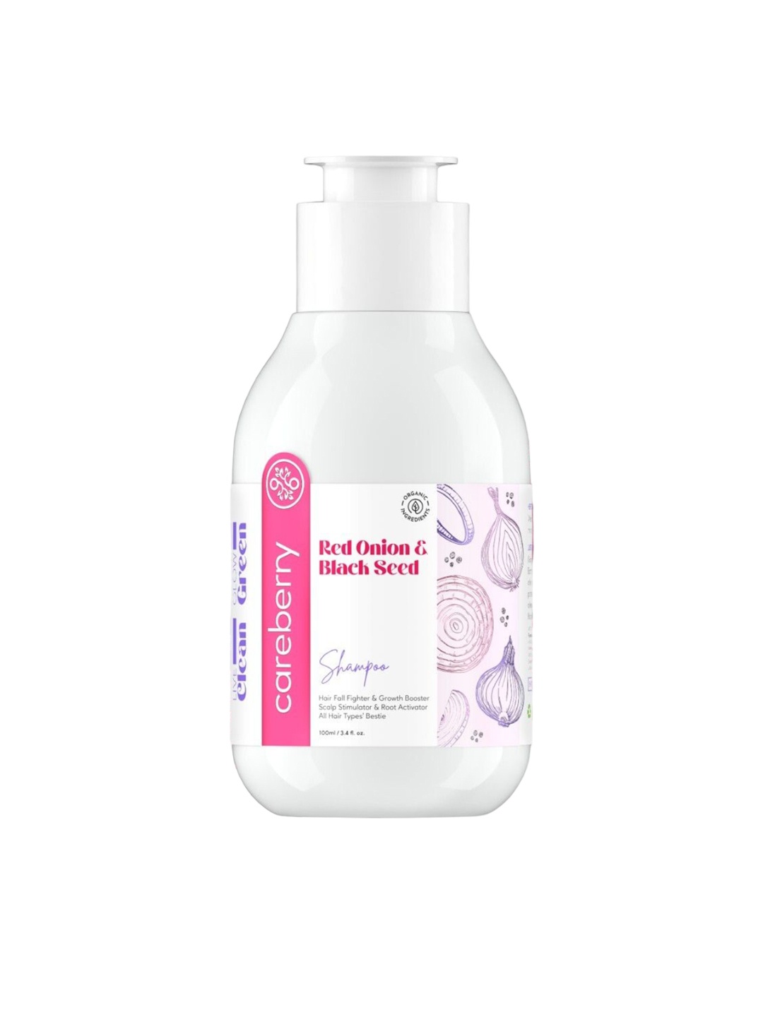 

careberry Red Onion & Black Seed Stimulating Shampoo - 100 ml, White
